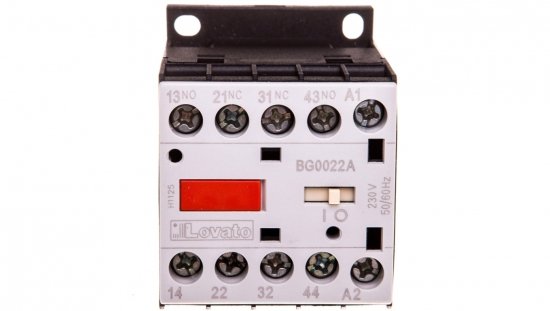 Stycznik pomocniczy 10A AC1, zestyki 2Z 2R, cewka 230VAC 50/60Hz 11BG0022A230