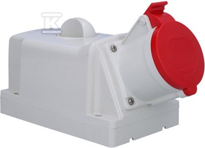Gniazdo natynkowe OPTIMA-COMBI 3P+N+E 32A + 230V z przełącznikiem L-0-P