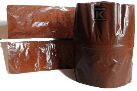 Taśma ostrzegawczo-lokalizacyjna z nadrukiem i wkładką z stali nierdzewnej, brązowa, 200 mm x 100 m, grubość 0,08 mm, z nadrukiem &quot;UWAGA KANALIZACJA&quot;