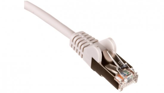 Kabel krosowy patchcord F/UTP kat.5e CCA szary 1m 50127