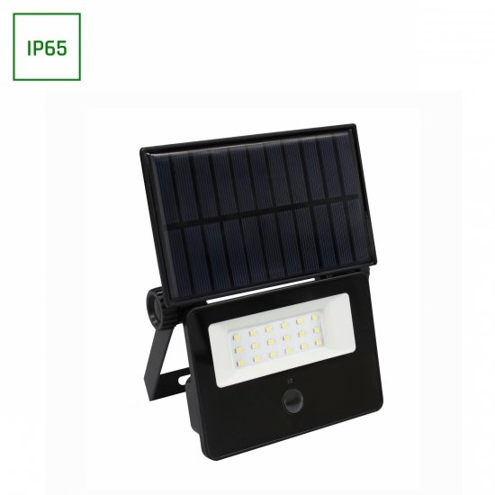 NOCTIS SOLARIS MINI NAŚWIETLACZ 10W NW 110ST IP65 140x180x33MM Z WYMIENNĄ BATERIĄ 18650 CZARNY