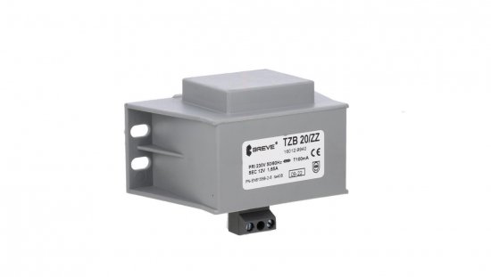 Transformator 1-fazowy bezpieczeństwa TZB 20/ZZ 230/ 12V 1,66A, Ta 40, 16012-9940