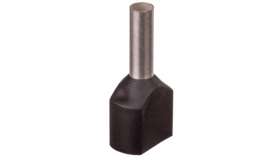 Końcówka tulejkowa izolowana TID 2x1,5mm2/8mm czarna cynowana TID2x1,5L8 /100szt./