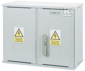 Obudowa termoutwardzalna SSTN 53x42x25 zamek/cięgła/kątowniki daszek skośny (brak wkładki do zamka) IOB-42110-01-002