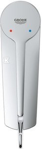 Bateria umywalkowa Grohe Eurosmart jednouchwytowa, rozmiar S, chrom, regulator strumienia laminarnego 9 l/min., głowica Ceramiczna 35 mm, korek push-open, długa dźwignia