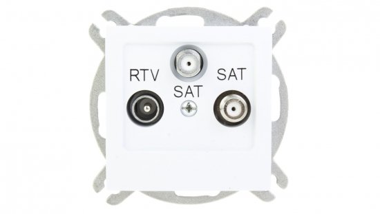 AS Gniazdo antenowe RTV-SAT-SAT białe GPA-G2S/m/00