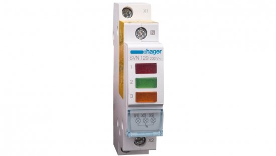 Lampka modułowa 3-fazowa czerwona/zielona/pomarańczowa 230-400V AC SVN129