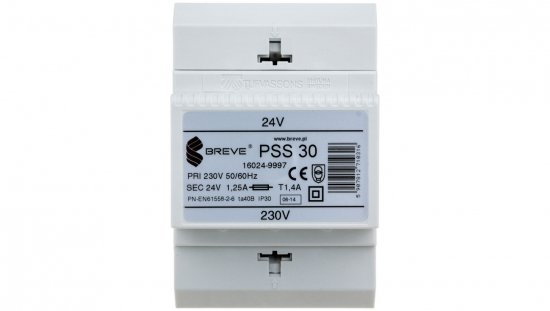 Transformator 1-fazowy modułowy PSS 30VA 230/24V 16024-9997