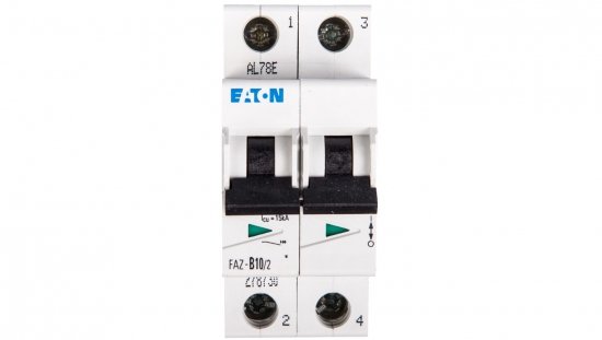 Wyłącznik nadprądowy 2P B 10A 15kA AC FAZ B10/2 278730