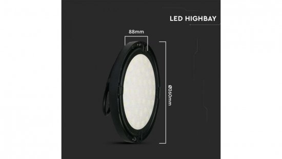 Oprawa Przemysłowa LED 150W HighBay 15300lm 4000K IP65 Czarny 7810