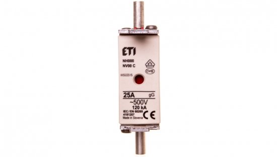 Wkładka bezpiecznikowa KOMBI NH000 25A gG/gL 500V WT-00C 004181207