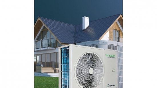 Pompa ciepła monoblok 12kW 3-faz V-TAC ATW +grzałka 9kW VT-M12KW-P3H9-W R32