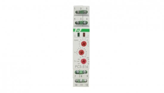 Przekaźnik czasowy 1P 8A 0,1sek-576h 230V AC, 24V AC/DC wielofunkcyjny PCS-516DUO