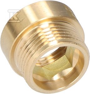 Przedłużka mosiężna 3/4&quot; 10 mm żółta