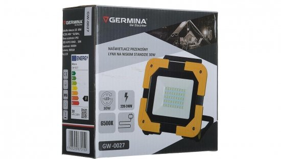 Lampa warsztatowa LED LYNKS 30W 3000lm 6500K IP65 zasilanie sieciowe GW-0027