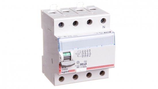 Wyłącznik różnicowoprądowy 4P 80A 0,3A typ A P304 DX3 411782