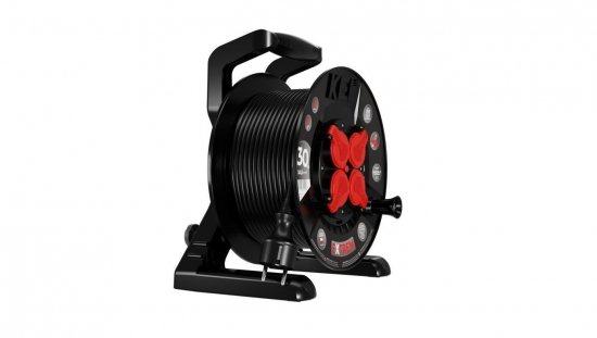 Przedłużacz bębnowy EXTREME LINE 4 gniazda z/u IP44 16A H05RR-F 3x1,5 30m czarny W-100028