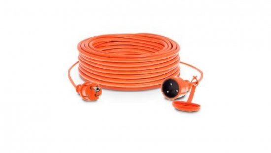 Przedłużacz ogrodowy 1-gniazdo z/u 30m /H05VV-F 3x1/ 10A IP44 pomarańczowy