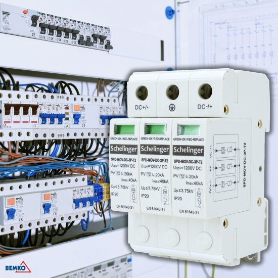 OGRANICZNIK PRZEPIĘĆ 3P DC 1200V KLASY T2 SCHELINGER