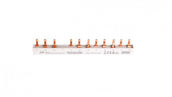 Szyna prądowa łączeniowa - sztyftowa 3-fazowa 80A 12 modułów 16 mm - pod zabezp. różnicowo-prądowe 81998206