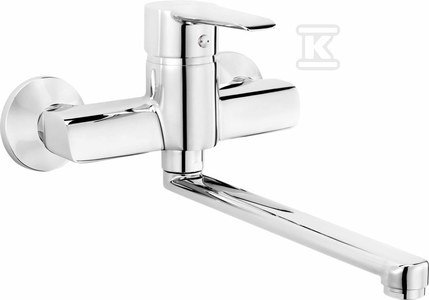 Bateria zlewozmywakowa ścienna Corio, chrom