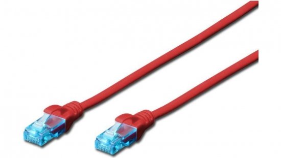 Kabel krosowy (Patch Cord) U/UTP kat. 5e czerwony 5m DK-1512-050/R