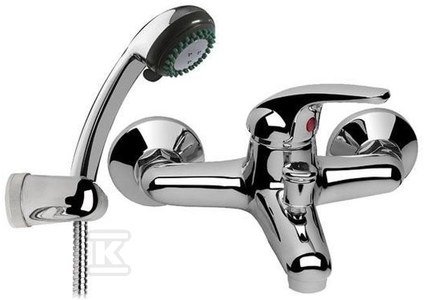 Bateria wannowa Gala ścienna dwuotworowa z akcesoriami chrom 2442041