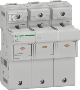 Podstawa bezpiecznikowa, Acti9 SBI, 3P, 125A, rozmiar wkładki 22 x 58 mm, SBI-125-3