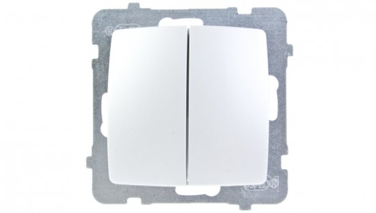 KARO Łącznik schodowy podwójny srebrny perłowy ŁP-10S/m/43
