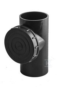 Czyszczak PEHD 110x110/88 prosty S12.5, kolor czarny, QS (Quick Stream) 3003740