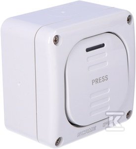 Przycisk światło natynkowy, 10AX M95, IP66, szary, PROTECTA .5311P 137