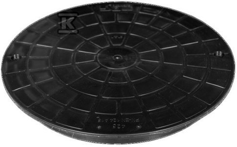 Pokrywa tworzywowa PP dn 425mm, klasa A15=1.5t, na rurę trzonową korugowaną 425mm, kolor czarny (Diamir 425NW) 2569405090