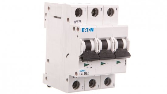 Wyłącznik nadprądowy 3P D 6A 15kA AC FAZ D6/3 278890