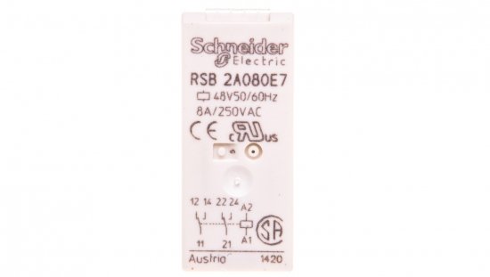 Przekaźnik miniaturowy 2P 8A 48V AC AgNi RSB2A080E7