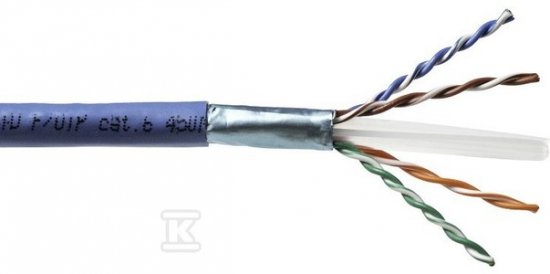 Kabel teleinformatyczny, FTP (F/UTP) kat.6 450 MHz, drut 4x2x23AWG, PVC . K/EMITERNET-FTP6PVC-STD