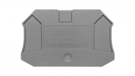 Ściana końcowa 2,2x65,4x47,5mm szara D-UT 2,5/4-QUATTRO 3047170 /50szt./