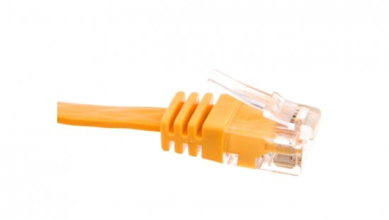 Kabel krosowy płaski patchcord U/UTP kat.6 żółty 2m 96414