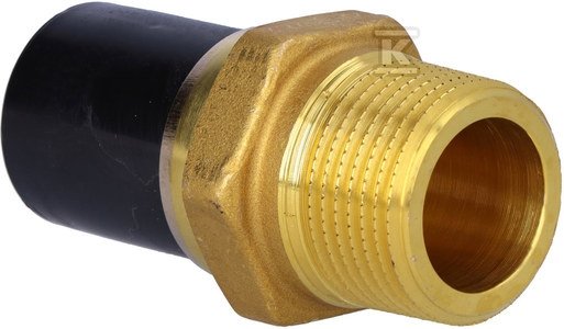 Adapter PE-mosiądz z gwintem zewnętrznym GZ, d32x1&quot; PE100, SDR11, PN10 gaz/PN16 woda, do montażu z elektromufą lub elektroredukcją