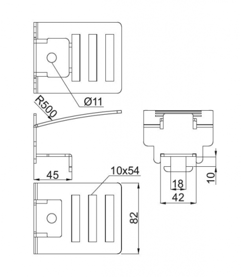 Uchwyt panelu dolny UPDMC 857016