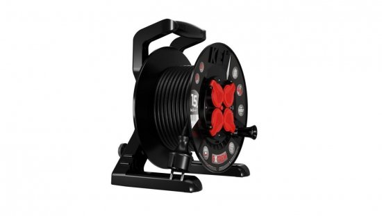 Przedłużacz bębnowy EXTREME LINE 4 gniazda z/u IP44 16A H05RR-F 3x2,5 15m czarny W-100023