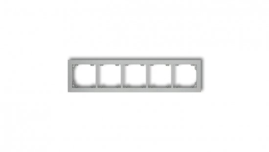 DECO Ramka pięciokrotna srebrny metalik 7DR-5