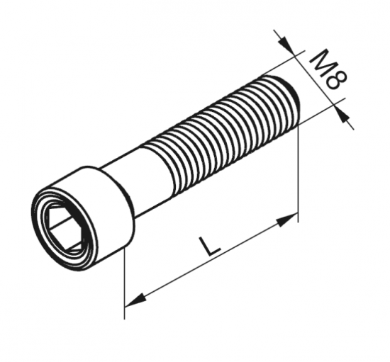 Śruba SAM8x25E (1.4301) 898525