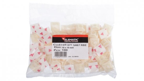 Podstawa przylepna 19x19mm biała BMB0901E /100szt./