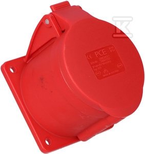 Gniazdo tablicowe proste 32A 400V 3P+Z+N 75x75mm IP44