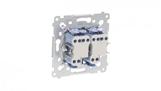 Simon 54 Łącznik schodowy podwójny z podświetleniem mechanizm 10AX 250V, szybkozłącza, SW6/2XLM