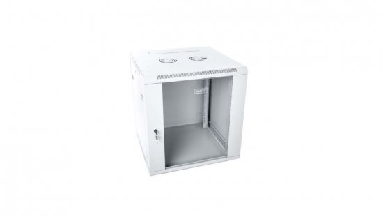 Szafa krosowa wisząca niedzielona 19 cali 12U 600x635x600 szara DN-W19 12U/600