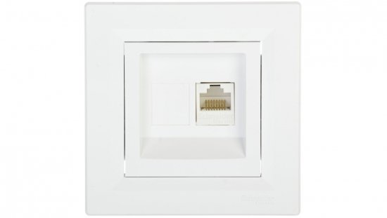 ASFORA Gniazdo komputerowe pojedyncze RJ45 kat.5e białe EPH4300121
