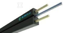 Kabel światłowodowy FTTH płaski SM 2J 9/125 LSOH czarny - ALANTEC FOK-W2J-SM-A-C