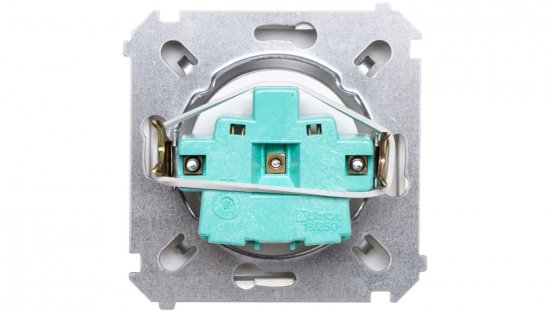 Simon Basic Gniazdo pojedyncze z/u 16A 250V srebrny mat BMGZ1.01/43