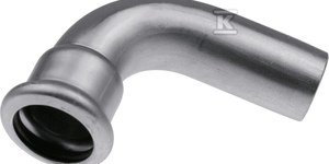 Kolano nyplowe 90&deg; Inox - 76.1 1609068139